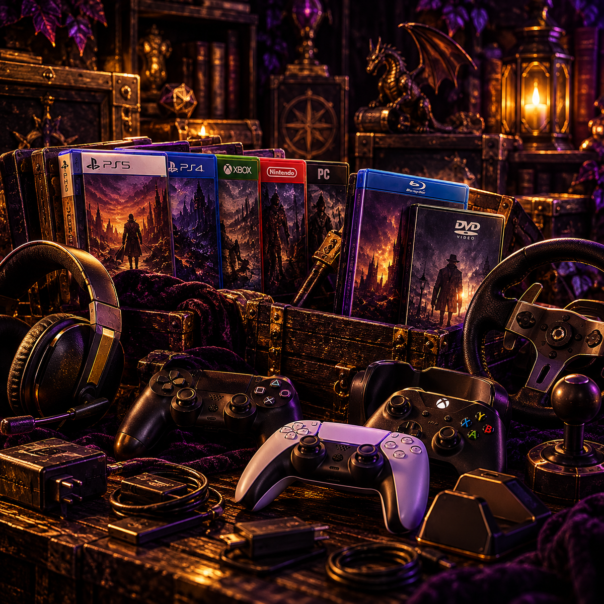 Játékok, filmek és gaming kiegészítők