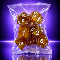 7-Piece RPG Dice Set – Amber / Marbled