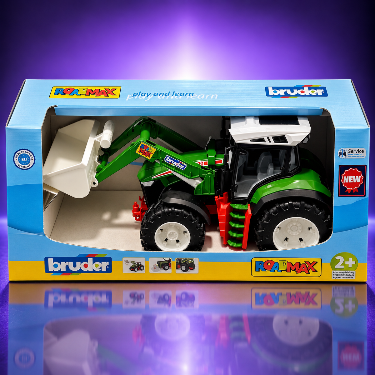 BRUDER ROADMAX – Traktor homlokrakodóval 03451