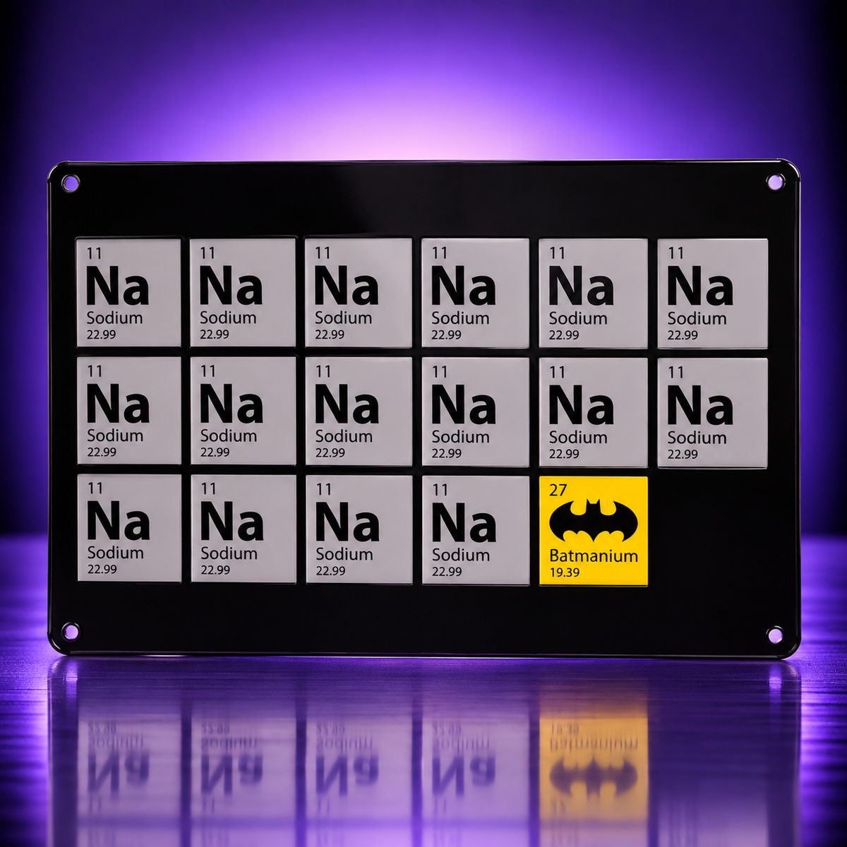 Batmanium – Periodic Table Tin Sign