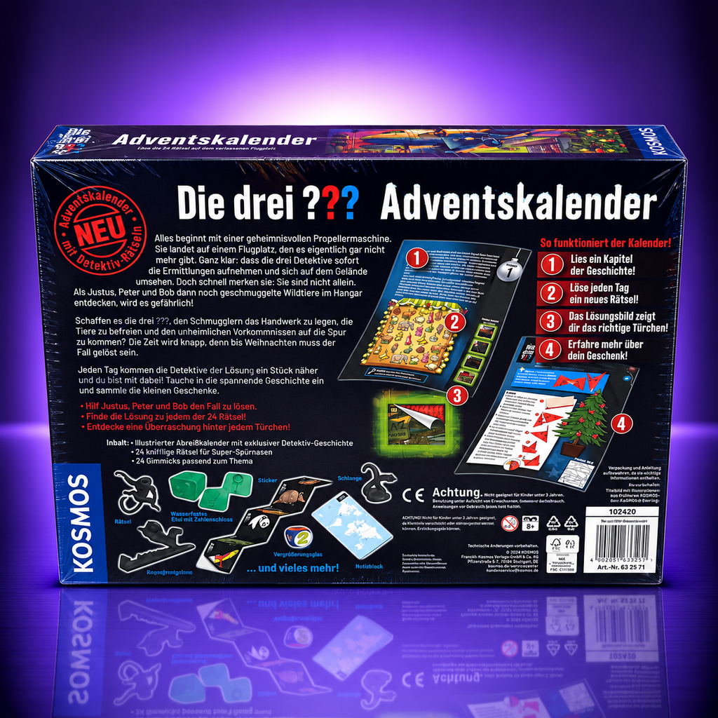 Die drei ??? – Adventskalender: Rätsel auf dem verlassenen Flugplatz – Német/Deutsch/German