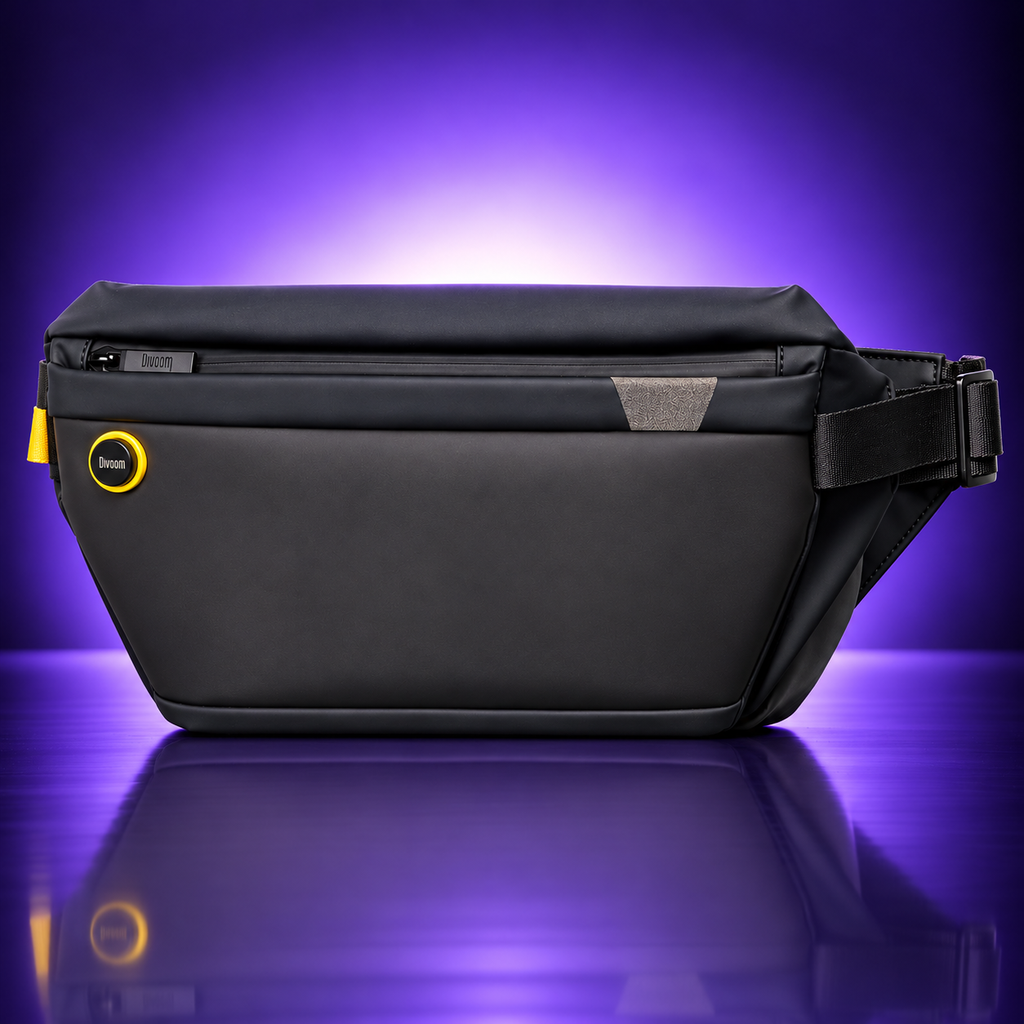 Divoom Pixoo Slingbag – Smarte LED-Pixel-Umhängetasche – Generation 3 – Schwarz