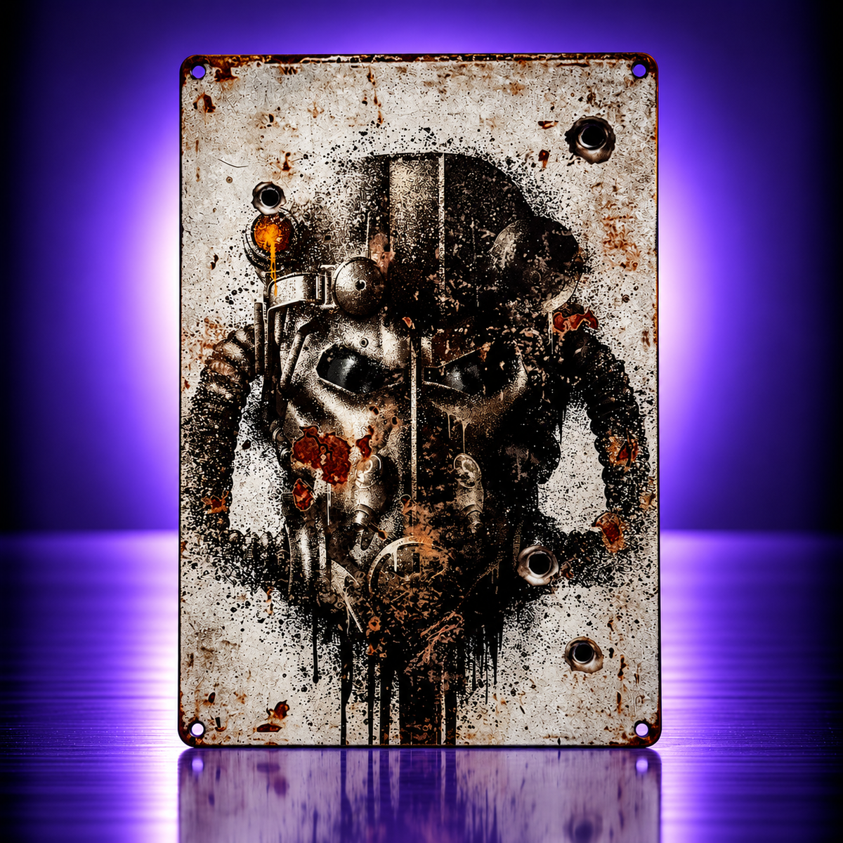 Fallout 4 – T-60 Power Armor Helm Metallschild
