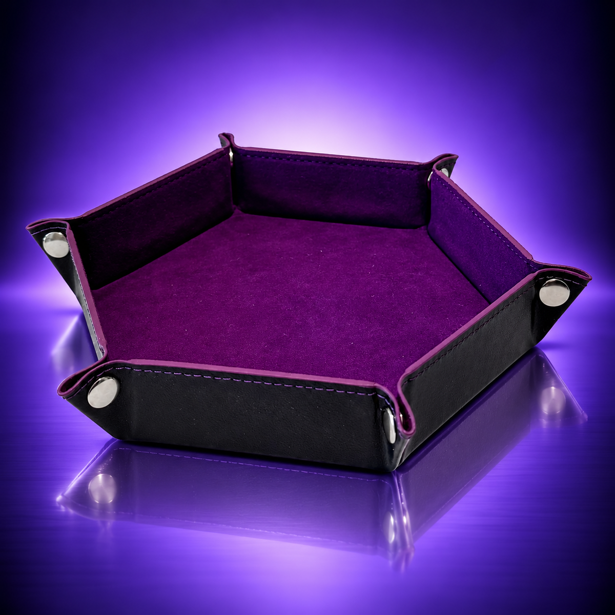Foldable Dice Tray – Purple / Burgundy