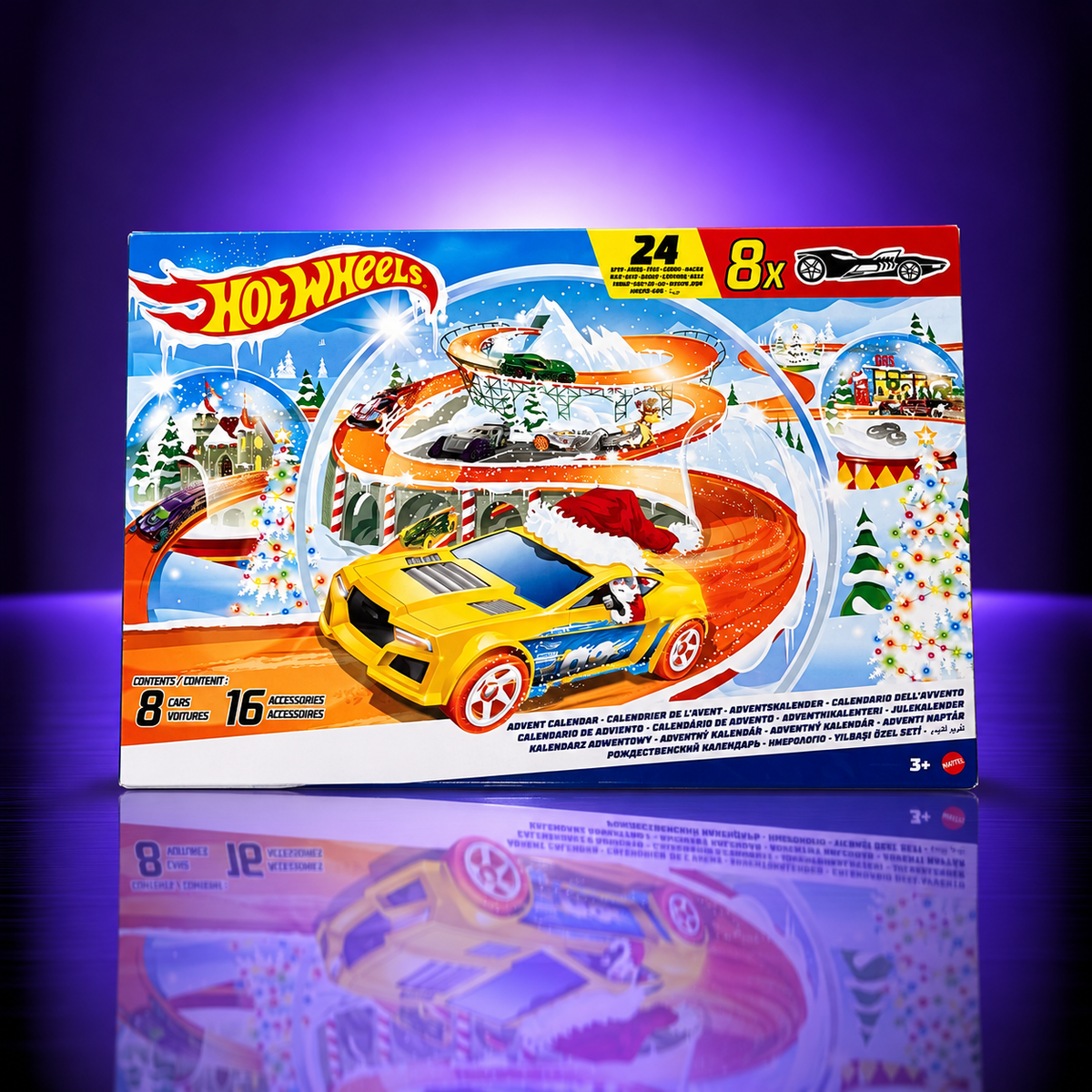 Hot Wheels – Advent Calendar 2024 – 8 Cars & 16 Accessories (HTG00)