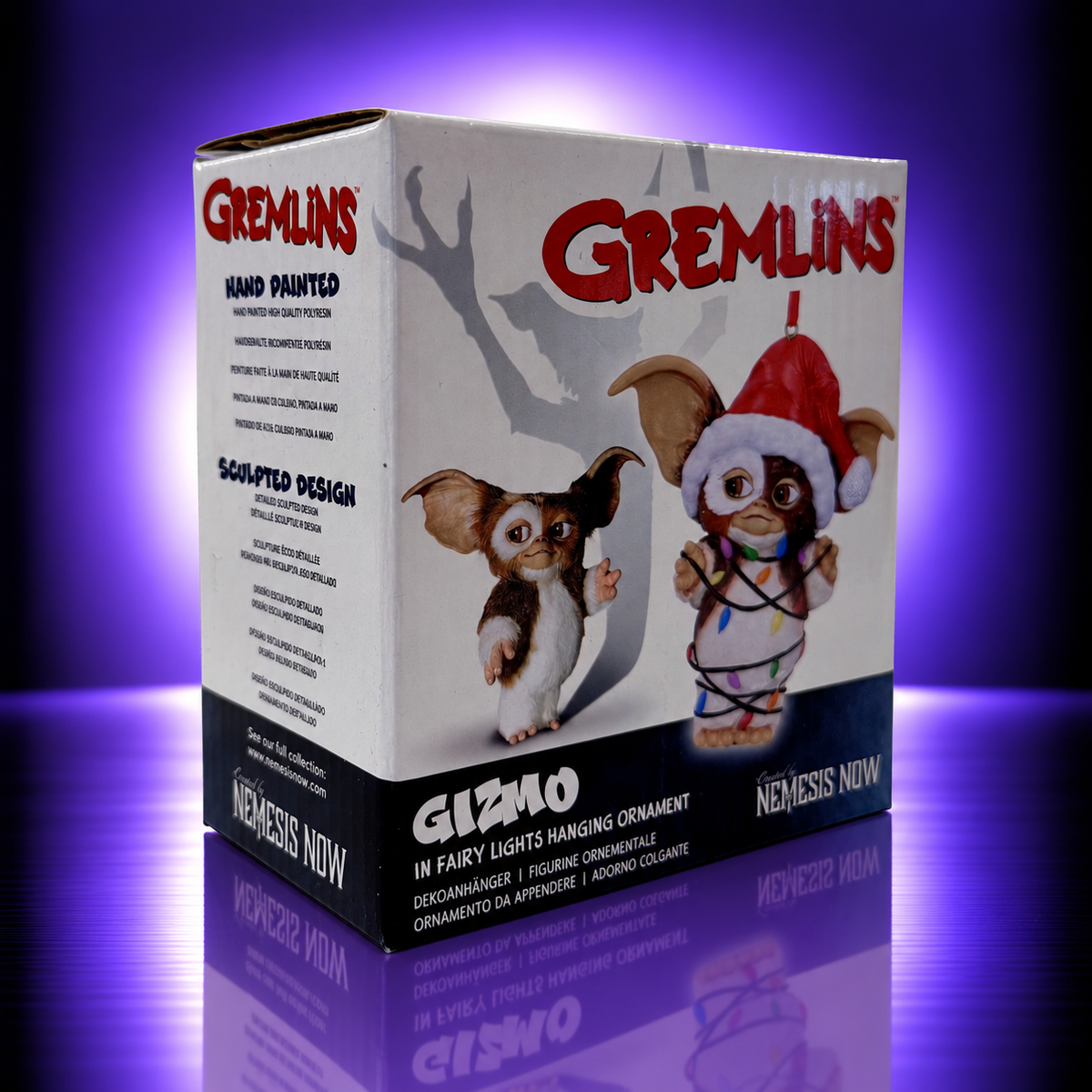Nemesis Now – Gremlins – Gizmo in Fairy Lights Christmas Hanging Ornament – 10 cm