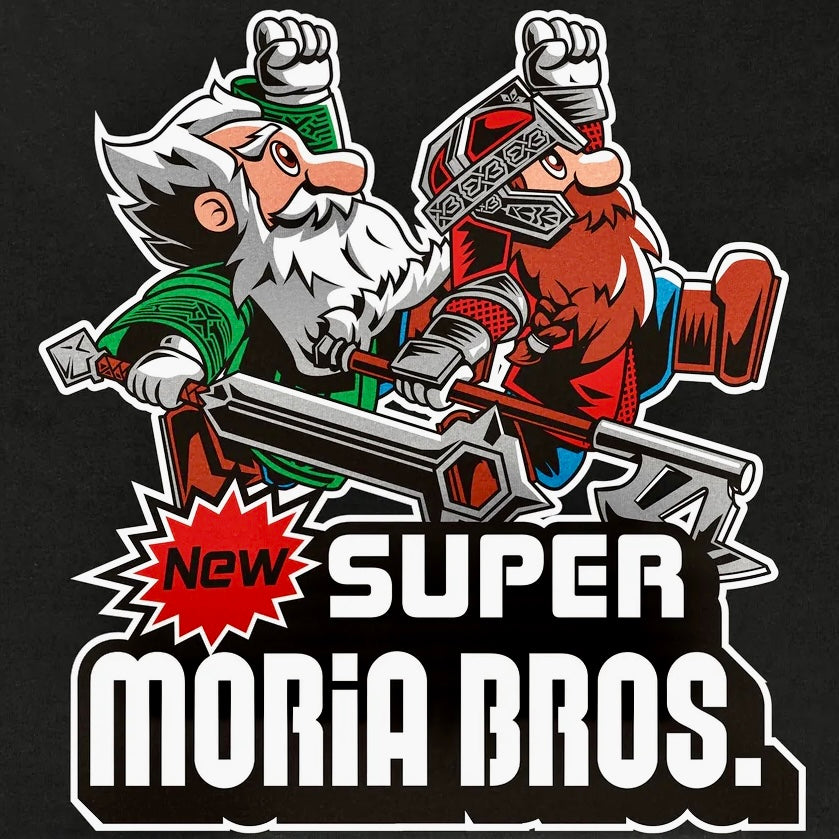 New Super Moria Bros. – Fantasy Gamer Geek T-Shirt