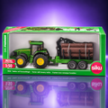 SIKU Farmer – John Deere 8430 Tractor with Forestry Trailer 1:50