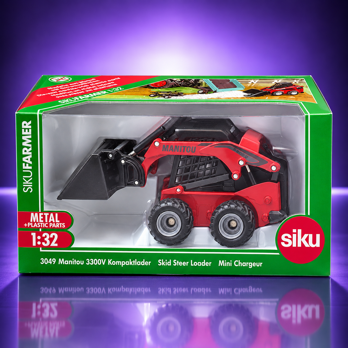 SIKU Farmer – Manitou 3300V Skid Steer Loader 1:32
