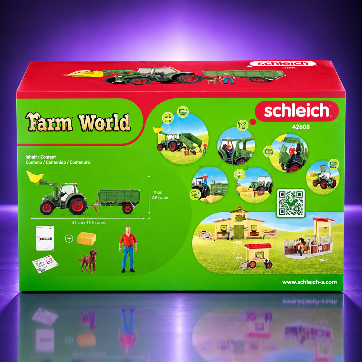 Schleich FARM WORLD – Traktor mit Anhänger 42608