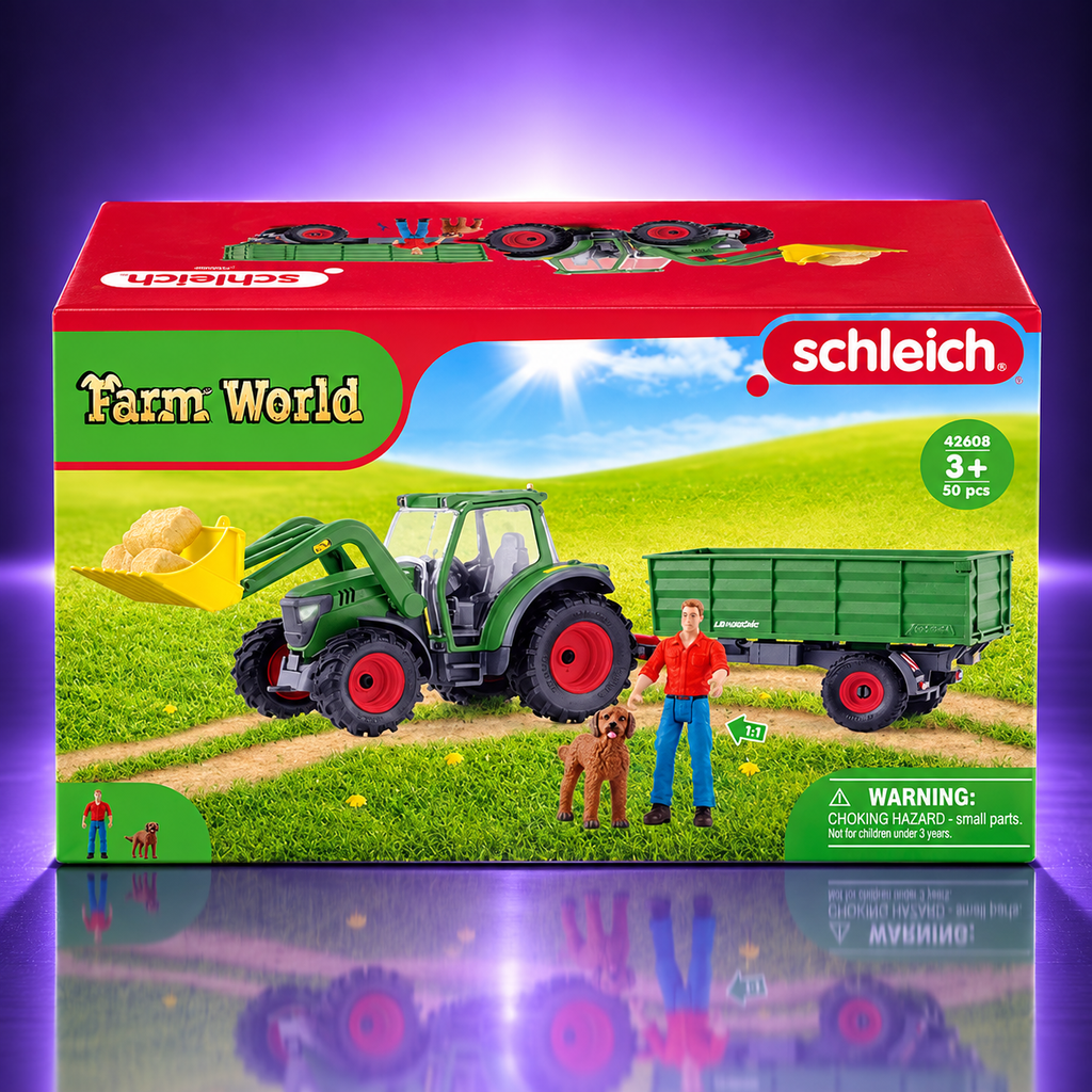Schleich FARM WORLD – Traktor mit Anhänger 42608