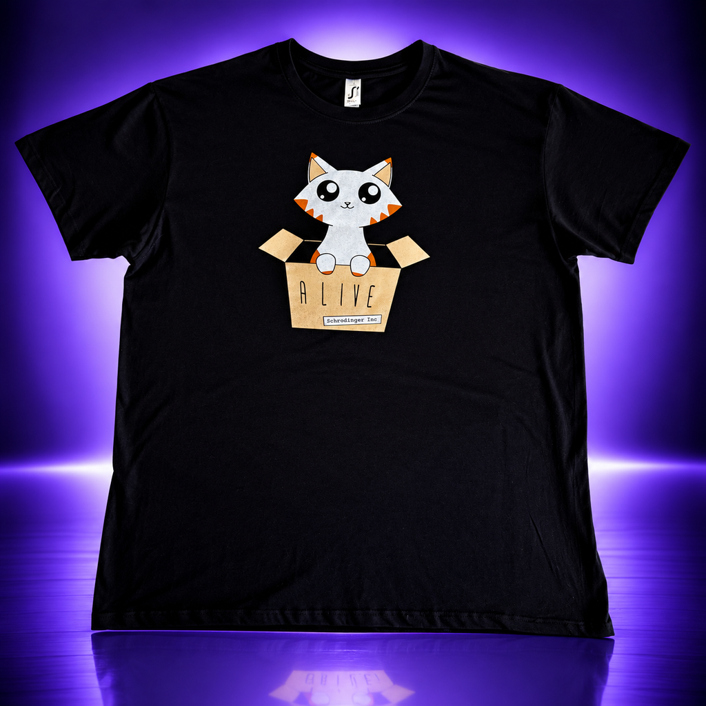 Schrödinger's Cat – Glow in the Dark Geek T-Shirt