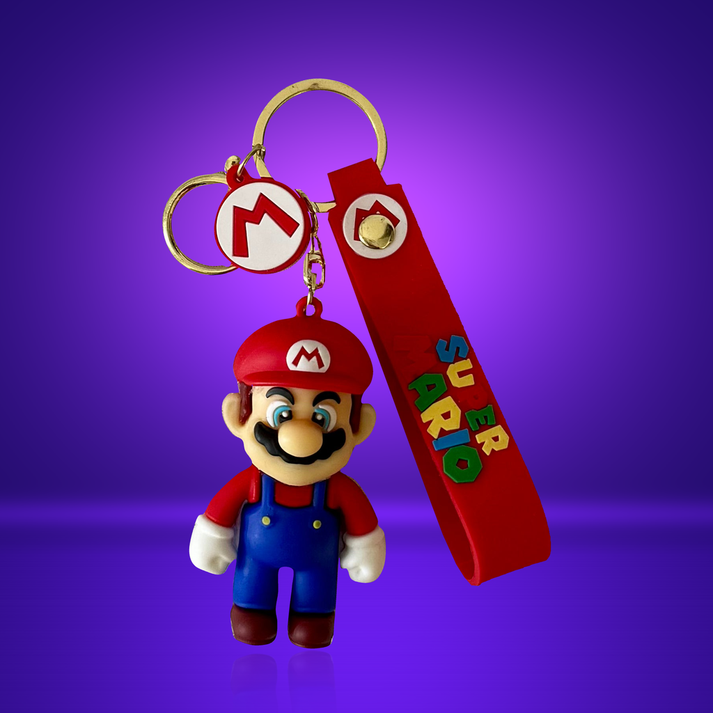 Super Mario Figuren-Schlüsselanhänger mit Handschlaufe – verschiedene Charaktere